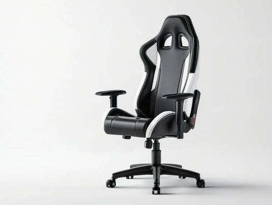 Ergonomic High-Back Racing Style Gaming Chair, Black/White, 69 x 68 x 116-126 cm